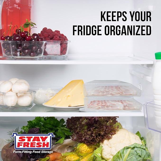 Stay Fresh™ Bacon Keeper - 1lb Plastic Bacon Container for Refrigerator Preserves Freshness and Prevents Spoilage – No Mess Bacon Storage Replaces Greasy Packaging  #36421