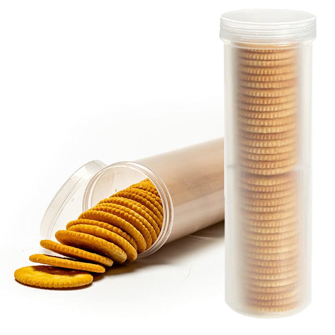 Stay Fresh™ Round Cracker Container - Sturdy, Crushproof Holder for Saltines and Crackers - Keeps Your Favorite Crackers Crisp and Flavorful #7106