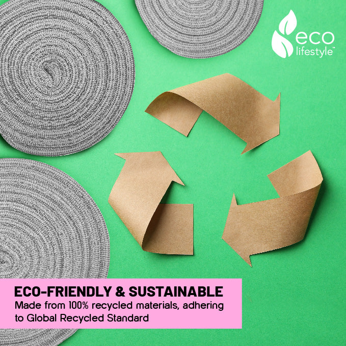 Recycled Material Trivets Set of 3 - Light Gray 6"/8"/10"  #33366