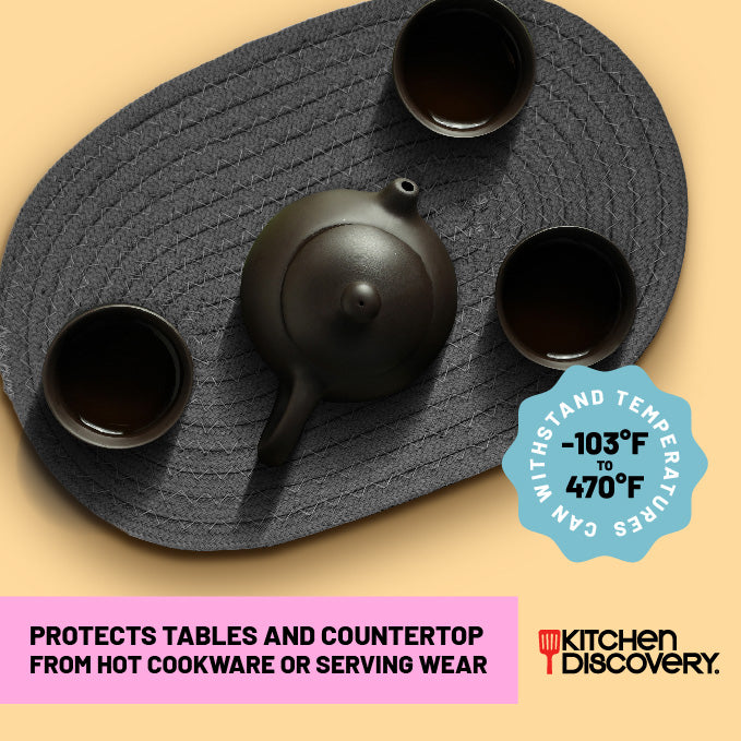 Oval Set 2 - Charcoal Gray  #33316