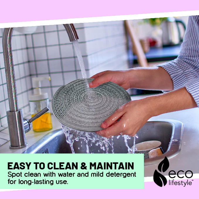 Recycled Material Trivets Set of 3 - Light Gray 6"/8"/10"  #33366