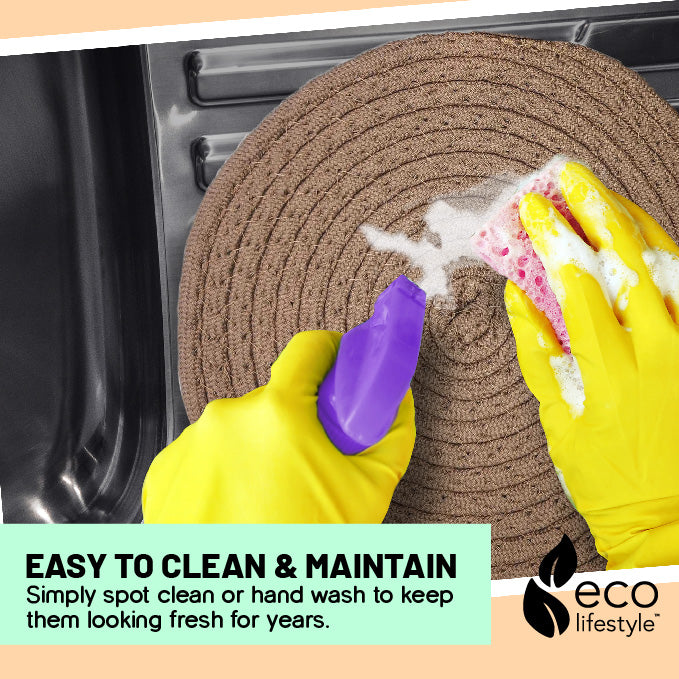 100% Bamboo Trivets set 3 - Camel 6"/8"/10"  #33364