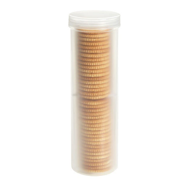6 Pieces Round Cracker Containers Saltine Cracker Sleeve Storage Container  Plastic Cracker Keeper with Lid Airtight Spaghetti Container Clear Cylinder