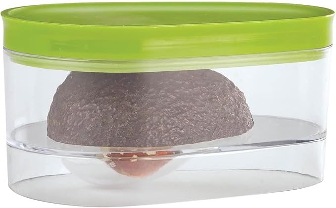 Kitchen Discovery Avocado Holder- Airtight, No Mess Avocado Storage Box- Keeps Your Avocados Fresh Up To 3 Days Preserves Flavor, Texture, and Freshness