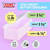 Butter Tray for Refrigerator - Stay Fresh Clear Plastic Box for Butter with lid, Dishwasher Safe, BPA Free. Perfect Butter Dish Container for your Pantry, Counter, or Refrigerator