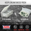 Cream Cheese Container For Fridge - Stay Fresh Clear Plastic for Cream Cheese, Dishwasher Safe, BPA Free — Cheese Dish for your Pantry, Counter, Refrigerator