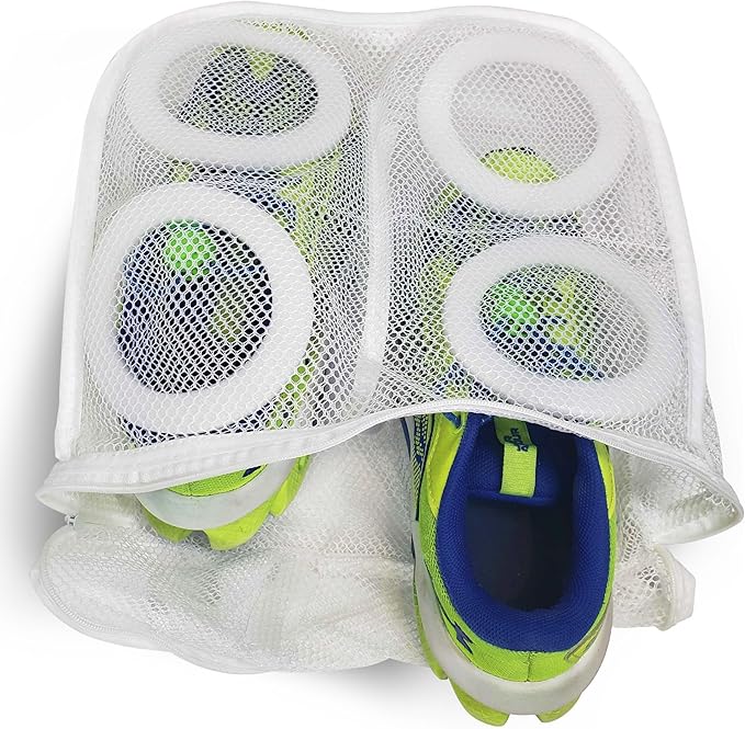 Sneaker Washing Machine Bag – Mesh Laundry Bag for Shoes Safely Cleans Sneakers, Athletic Shoes, Tennis Shoes, and Other Washer Safe Footwear. Laundry Shoe Bag for Washer and Dryer Also for Delicates