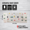 Refrigerator Dust Cover with Pockets – Kitchen Discovery – Protective Fridge Cover Makes Cleaning Appliance Tops Easy