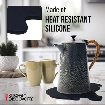 Silicone Cat Trivet – Kitchen Discovery – Protects Tables and Counters from Heat and Moisture. Fun for Those Who Love Cat Kitchen Accessories